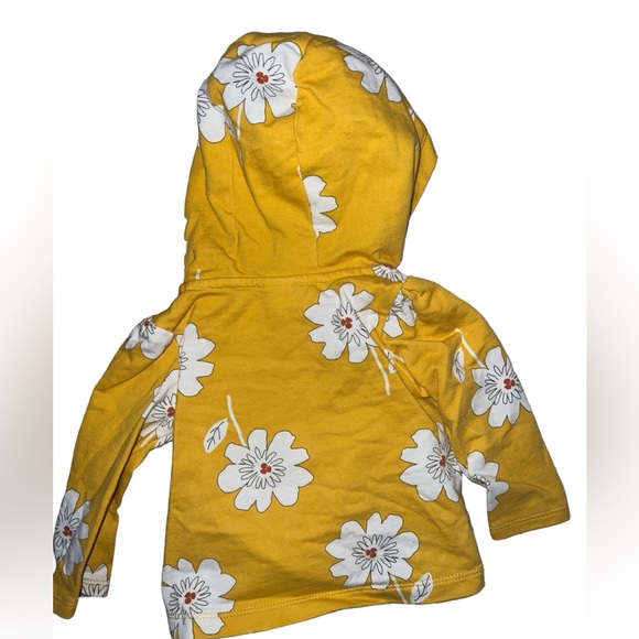 CARTERS | 3 PIECE MATCHING FLORAL BUTTON UP HOODIE POLKA DOT RUFFLE OUTFIT 6-9 M - Picture 4 of 8